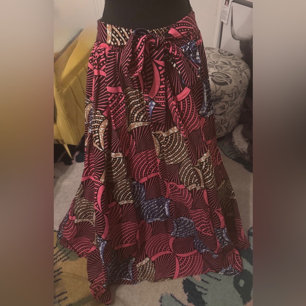 Colorful Patterned Maxi Skirt